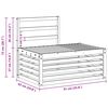 vidaXL Outdoor-Sofagarnitur 2 St&uuml;ck Natur 182,5 x 63 x 73 cm