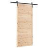 vidaXL Schiebet&uuml;r Natur 80 x 208 cm Massives Kiefernholz