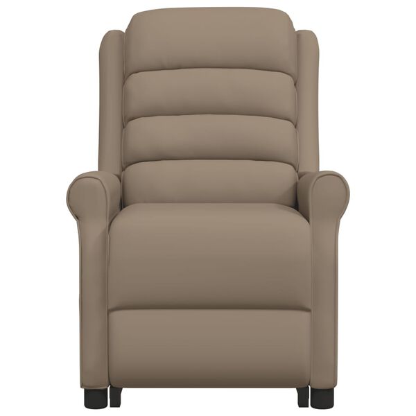 vidaXL Massagesessel mit Aufstehhilfe Cappuccino-Braun Kunstleder