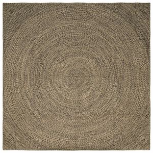 vidaXL Bereichsteppich Nat&uuml;rlich und Schwarz 240 x 240 cm Jute