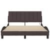 vidaXL Bettgestell ohne Matratze "Hanko" Dunkelbraun 120x200 cm Stoff