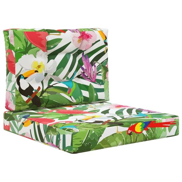 vidaXL Sofakissen f&uuml;r drau&szlig;en 2 pcs Bunt Polyester