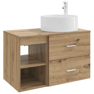 vidaXL Badezimmerm&ouml;bel-Set 2 stk. Artisan-Eiche Holzwerkstoff
