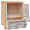 vidaXL Seitenschrank Mehrfarbig 46 x 34 x 55,5 cm Paulownia-Holz