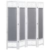vidaXL 4-teiliger Raumteiler Grau 140 x 165 cm Stoff