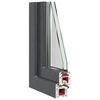 vidaXL Kellerfenster "RISOR" 80x70 cm Drehkipp DIN Links Anthrazit