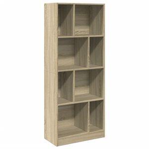 vidaXL B&uuml;cherregal Sonoma-Eiche 57x28,5x141 cm Holzwerkstoff
