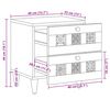 vidaXL Nachttisch Braun 40 x 33 x 46 cm Massivholz Mango