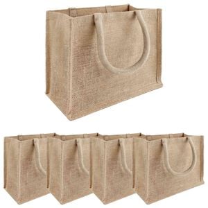 vidaXL Jute-Handtaschen 5 Natur 26 x 22 x 14 cm 100% Tossa-Jute