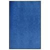 vidaXL Fu&szlig;matte Waschbar Blau 120x180 cm