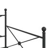 vidaXL Tagesbett Ausziehbar ohne Matratze Schwarz 100x200 cm Stahl