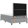 vidaXL Boxspringbett mit Matratze Hellgrau 120 x 190 cm Stoff