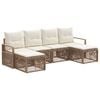 vidaXL Gartensofa-set 6 pcs Beige Poly-Rattan