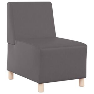 vidaXL | Modulares Armfreies Sofa | Grau 55 x 74 x 82 cm Kunstleder