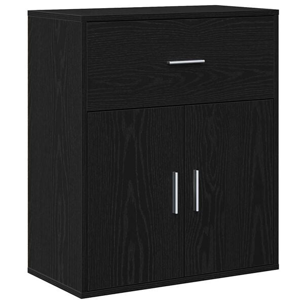 vidaXL Sideboard Schwarz Eichen-Optik 60 x 31 x 70 cm Holzwerkstoff