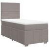 vidaXL Boxspringbett mit Matratze Taupe 90x190 cm Stoff
