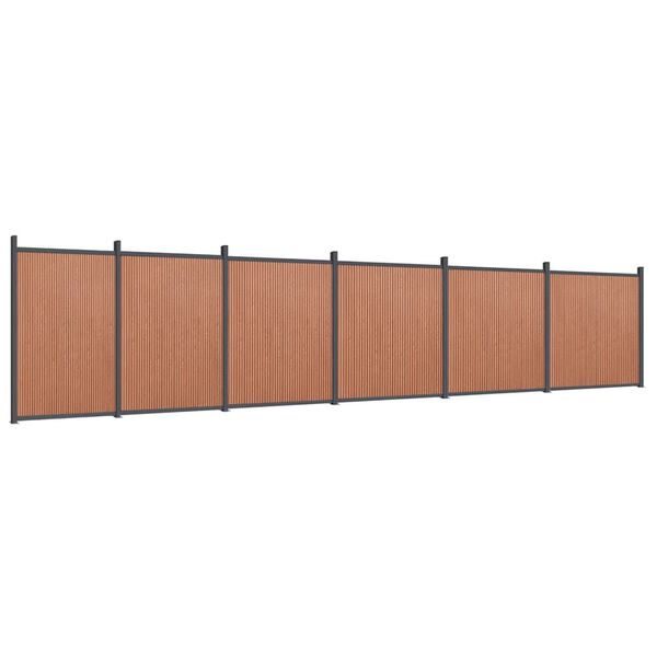 vidaXL Zaunelement Braun 1045x186 cm WPC
