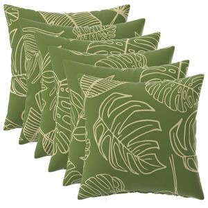 vidaXL Kissenbezug 6 stk. HEERLEN Blattdesign 30 x 30 cm Polyester