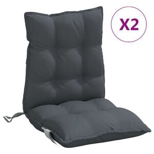 vidaXL Niedriglehner-Auflagen 2 Stk. Anthrazit Oxford-Gewebe