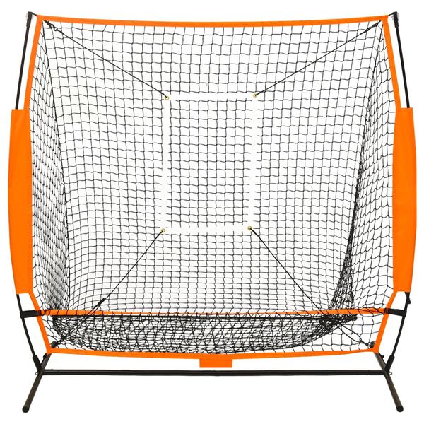 vidaXL Multisport-Übungsnetz Baseball Schwarz 174x76x158,5 cm