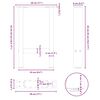 vidaXL Couchtischbeine Naturstahl 2 Stk. 28x(42-43) cm Stahl
