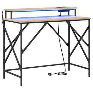 vidaXL Schreibtisch Sonoma-Eiche 100 x 50 x 86,5 cm Holzwerkstoff