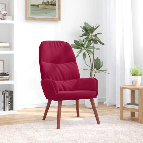 vidaXL Relaxsessel Weinrot Samt