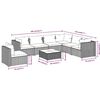 vidaXL 8-tlg. Garten-Lounge-Set mit Kissen Poly Rattan Grau