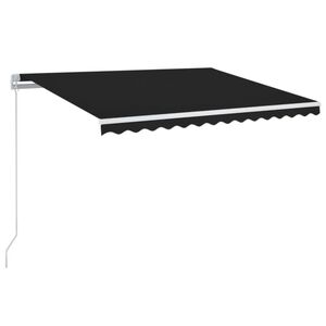 vidaXL Markise Manuell Einziehbar mit LED 350x250 cm Anthrazit