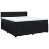 vidaXL Boxspringbett mit Matratze Schwarz 180x200 cm Samt