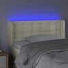 vidaXL LED Kopfteil Creme 93x16x78/88 cm Kunstleder