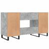 vidaXL Schreibtisch Betongrau 140x50x75 cm Holzwerkstoff