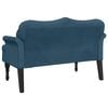 vidaXL Sitzbank mit Kissen Blau 120,5x65x75 cm Samt