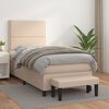vidaXL Boxspringbett mit Matratze Cappuccino-Braun 90x200cm Kunstleder