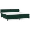 vidaXL Boxspringbett mit Matratze Dunkelgr&uuml;n 200x200 cm Samt