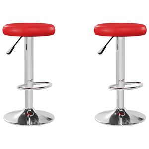 vidaXL Barhocker 2 Stk. Rot Kunstleder