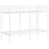 vidaXL Etagenbett ohne Matratze Wei&szlig; 90x190 cm Stahl