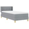 vidaXL Boxspringbett mit Matratze Hellgrau 200 x 90 cm Stoff