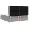 vidaXL Boxspringbett mit Matratze Hellgrau 200 x 180 cm Stoff