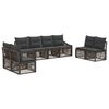 vidaXL Gartensofa-set 8 stk. Grau Poly-Rattan