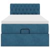 vidaXL Ottoman-Bett mit Matratze Dunkelblau 80x200 cm Samt