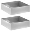 vidaXL Garten-Pflanzgef&auml;&szlig; 2 Stk. Silber 80 x 80 x 30 cm