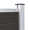 vidaXL Zaunelement WPC 180x105 cm Schwarz