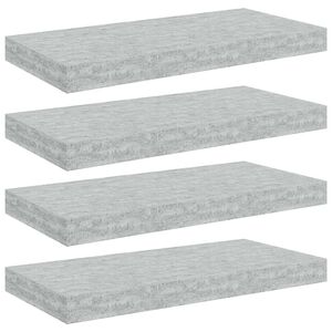 vidaXL Schweberegale 4 Stk. Betongrau 50x23,5x3,8 cm MDF