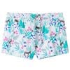 vidaXL Kindershorts mit Kordelzug Ecru und Dunkles Minzgr&uuml;n 128