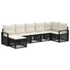 vidaXL Gartensofa-set 7 stk. 7-Sitzer Schwarz Poly-Rattan