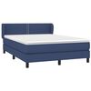 vidaXL Boxspringbett mit Matratze Blau 140x190 cm Stoff