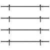 vidaXL Schiebet&uuml;rbeschlag-Set 427 cm Stahl Schwarz