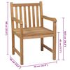 vidaXL Gartenst&uuml;hle 8 Stk. mit Beigen Kissen Massivholz Teak