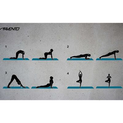 Avento Fitness/Yoga-Matte NBR Schaumstoff Blau